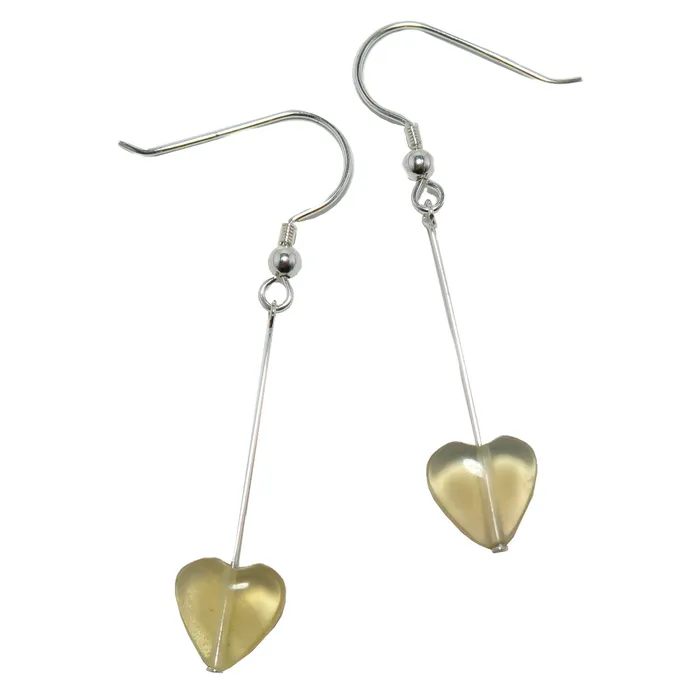 Earrings Satin Crystals Fluorite Earrings Yellow Heart Sunny Smile Sterling Silver Earrings Satin Crystals Fluorite Earrings Yellow Heart Sunny Smile Sterling Silver