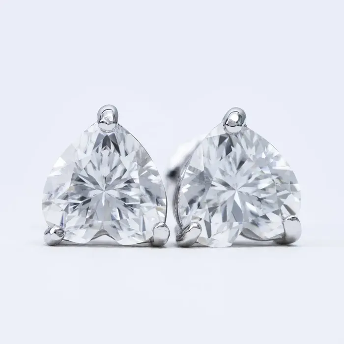 Earrings VVS Jewelry Floating Heart 925 Sterling Silver Moissanite Stud Earrings Earrings VVS Jewelry Floating Heart 925 Sterling Silver Moissanite Stud Earrings