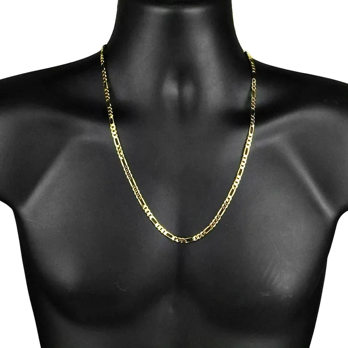 Figaro Link Gold Finish Chain Necklace 24 x 46MM Bling Cartel Admin Necklaces Figaro Link Gold Finish Chain Necklace 24 x 46MM Bling Cartel Admin Necklaces