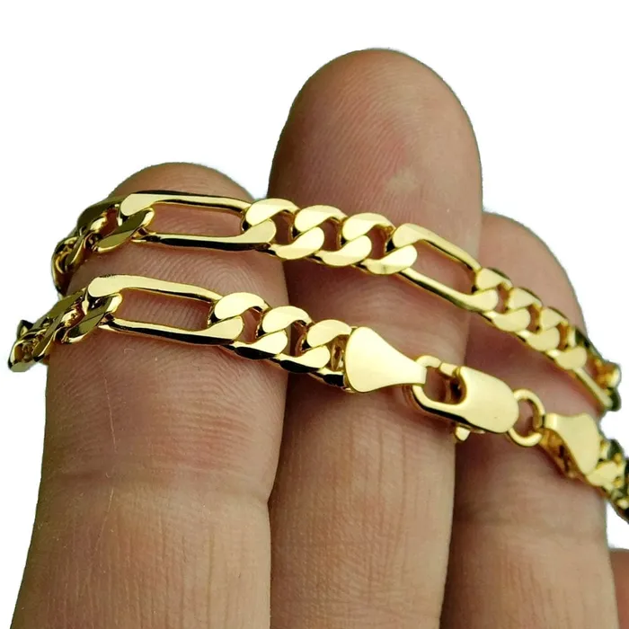 Figaro Link Gold Finish Chain Necklace 24 x 46MM Bling Cartel Admin Necklaces Figaro Link Gold Finish Chain Necklace 24 x 46MM Bling Cartel Admin Necklaces