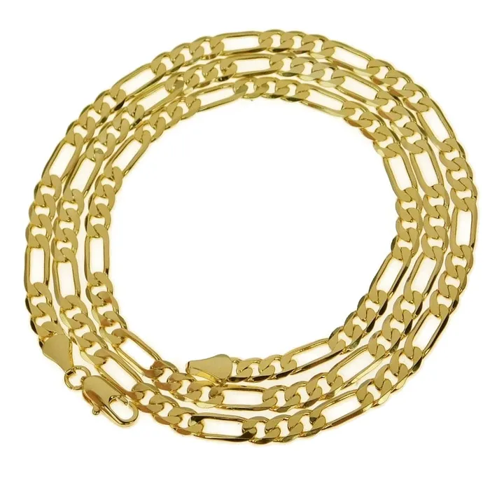 Figaro Link Gold Finish Chain Necklace 24 x 46MM Bling Cartel Admin Necklaces Figaro Link Gold Finish Chain Necklace 24 x 46MM Bling Cartel Admin Necklaces