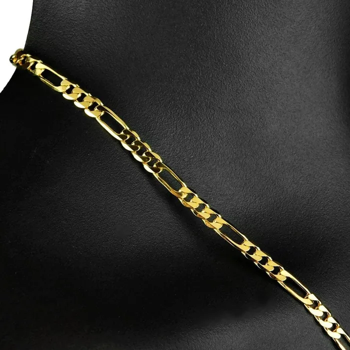 Figaro Link Gold Finish Chain Necklace 24 x 46MM Bling Cartel Admin Necklaces Figaro Link Gold Finish Chain Necklace 24 x 46MM Bling Cartel Admin Necklaces