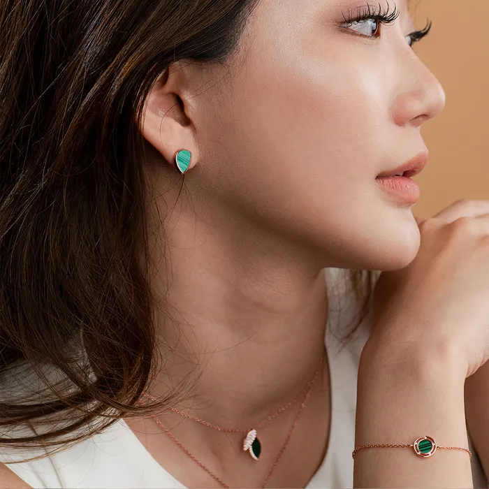 Glistra Malachite Earrings Hoseiki Jewelry Earrings