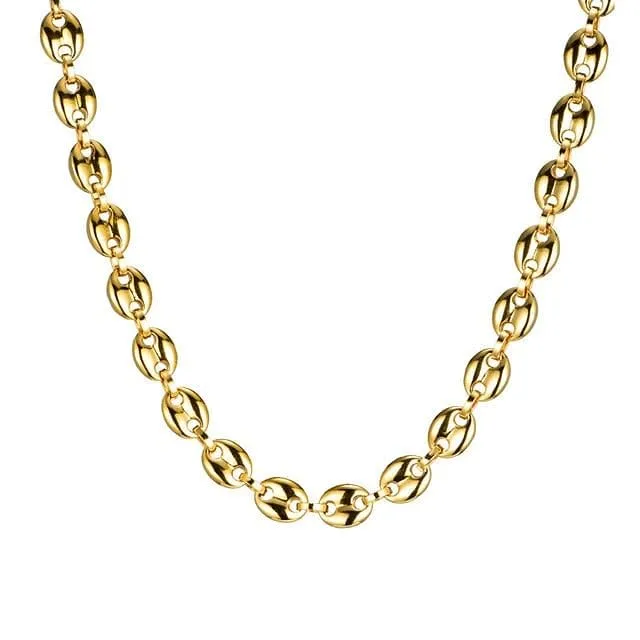 GoldSilver Coffee Bean link chain FREE Bracelet Bundle VVS Jewelry Bracelets