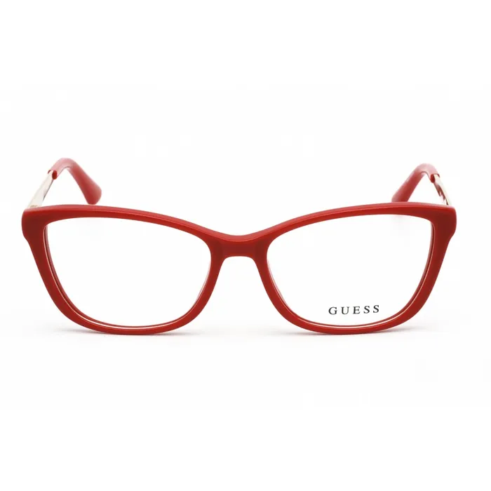 GUESS Earrings Guess Womens Eyeglasses Clear Lens Shiny Red and Gold Cat Eye Frame GU2721 066