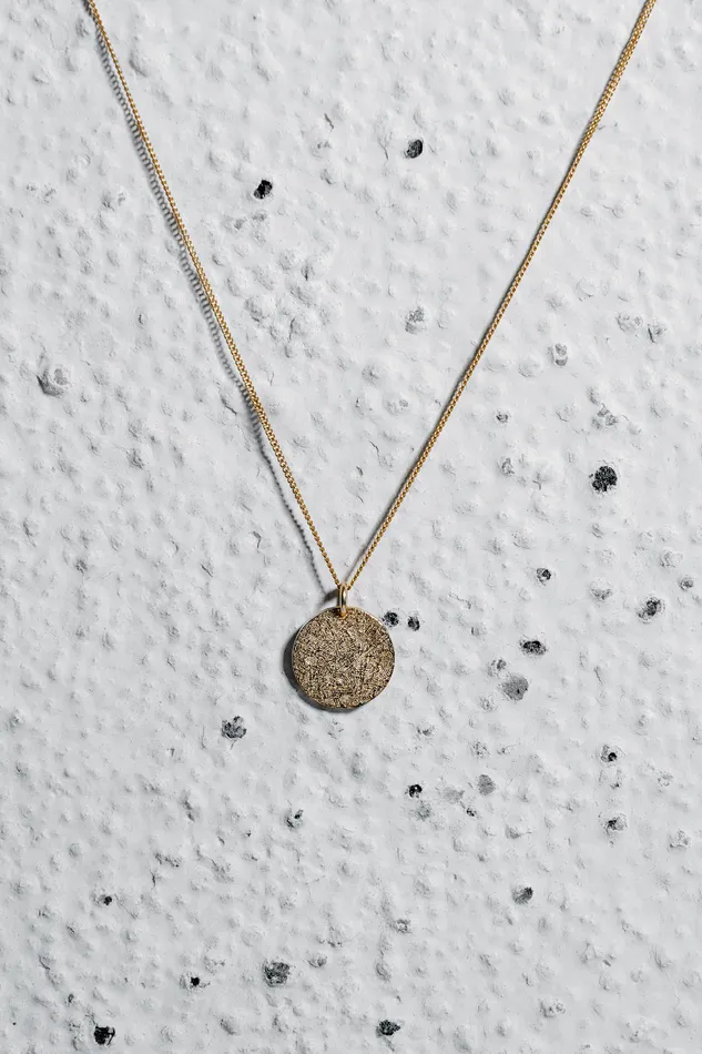 Hammered Plate Necklace Gold Kty Necklaces
