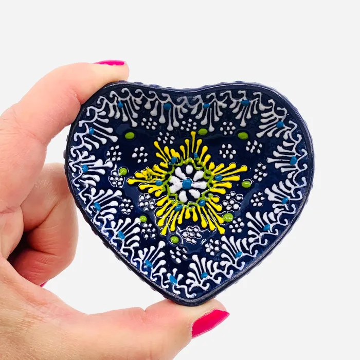 Heart Design Handmade Turkish Bowl 43 Natto USA Necklaces