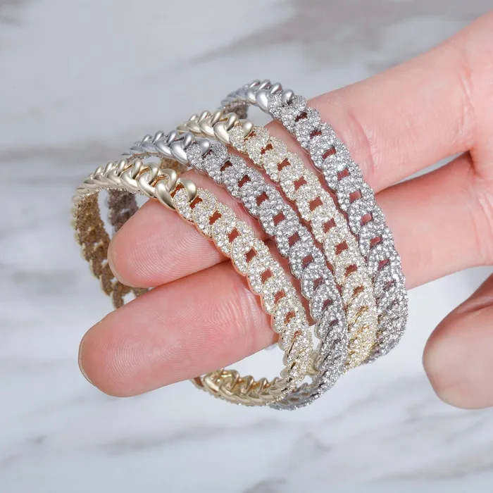 Iced Out Minimalist Miami Cuban Hoop Earrings VVS Jewelry Earrings