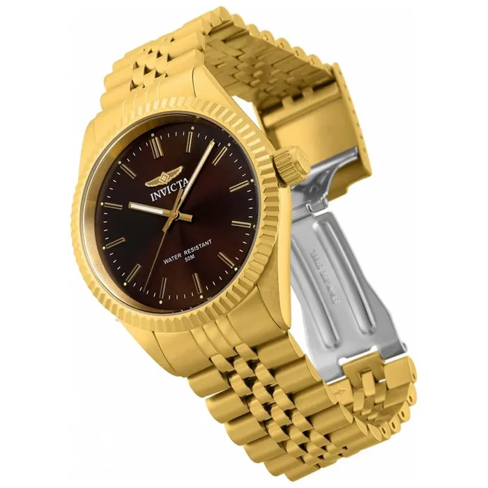 Invicta Bracelets Invicta 29387 Mens Specialty Brown Dial Yellow Gold Bracelet Watch Invicta Bracelets Invicta 29387 Mens Specialty Brown Dial Yellow Gold Bracelet Watch