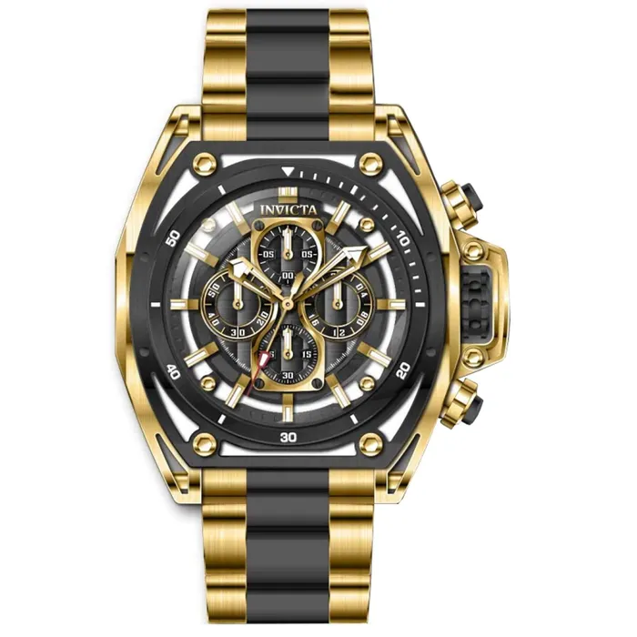 Invicta Bracelets Invicta Mens Chrono Watch S1 Rally Two Tone Yellow Gold and Black Bracelet 39154 Invicta Bracelets Invicta Mens Chrono Watch S1 Rally Two Tone Yellow Gold and Black Bracelet 39154
