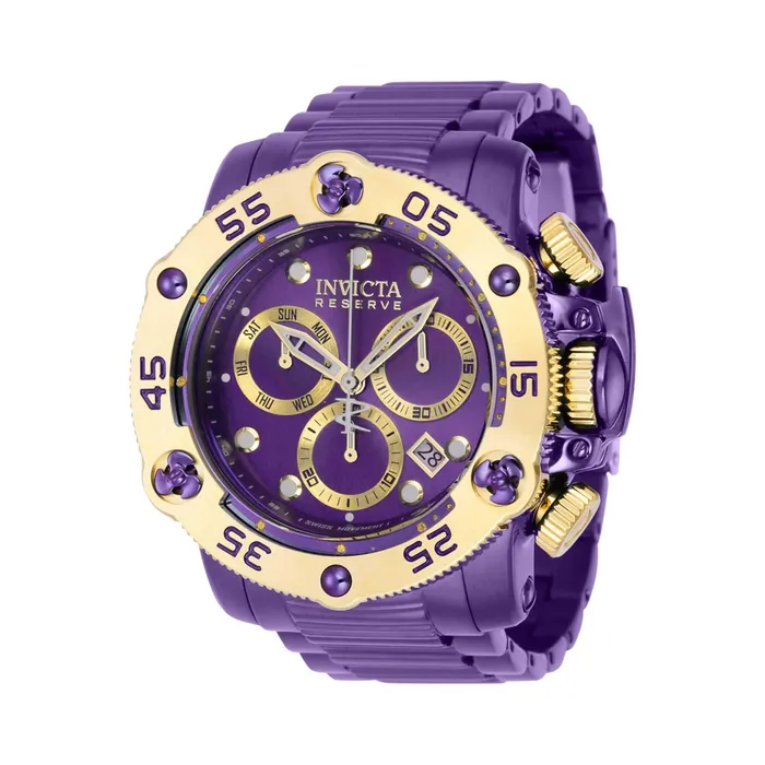 Invicta Bracelets Invicta Mens Watch Reserve Propeller Purple and Gold Tone Dial Bracelet 38702 Invicta Bracelets Invicta Mens Watch Reserve Propeller Purple and Gold Tone Dial Bracelet 38702