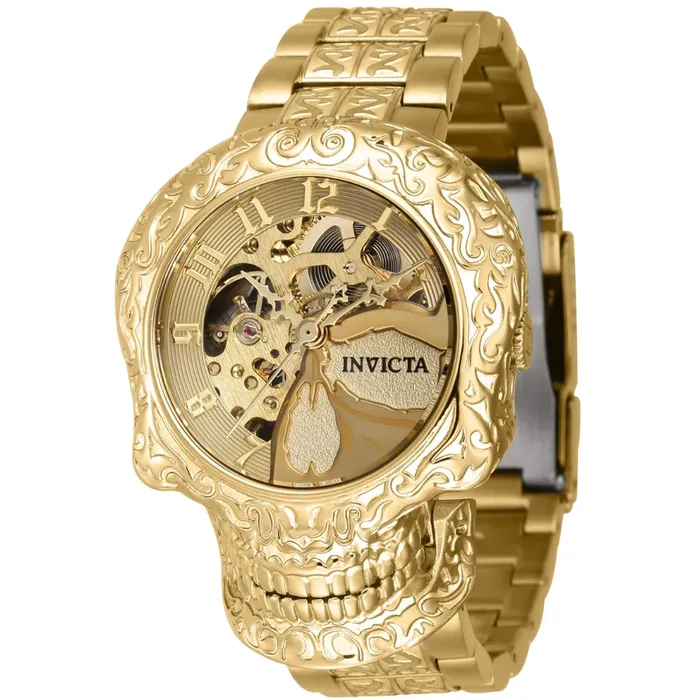 Invicta Bracelets Invicta Womens Watch Artist Automatic Skeleton Dial Yellow Gold Bracelet 42773