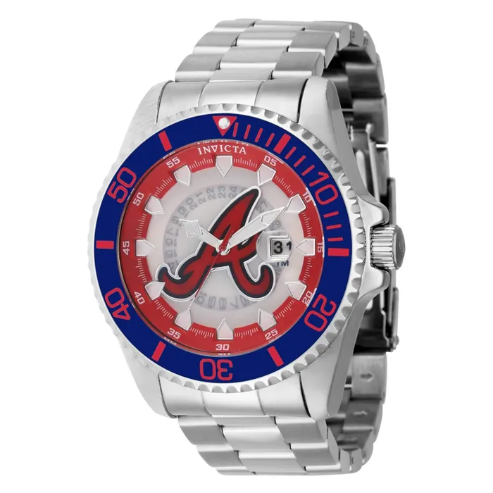 Invicta Invicta Mens Watch MLB Atlanta Braves Rotating Bezel Silver Steel Bracelet 43455 Bracelets Invicta Invicta Mens Watch MLB Atlanta Braves Rotating Bezel Silver Steel Bracelet 43455 Bracelets