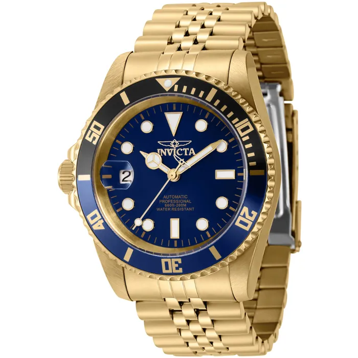 Invicta Mens Left Handed Watch Pro Diver Blue Black Bezel Yellow Gold Case 43984 Invicta Watches Invicta Mens Left Handed Watch Pro Diver Blue Black Bezel Yellow Gold Case 43984 Invicta Watches