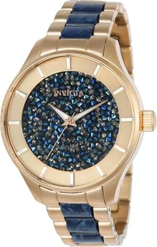 Invicta Watches Invicta 24662 Womens Angel Blue Crystal Rose Gold Dial Watch Invicta Watches Invicta 24662 Womens Angel Blue Crystal Rose Gold Dial Watch