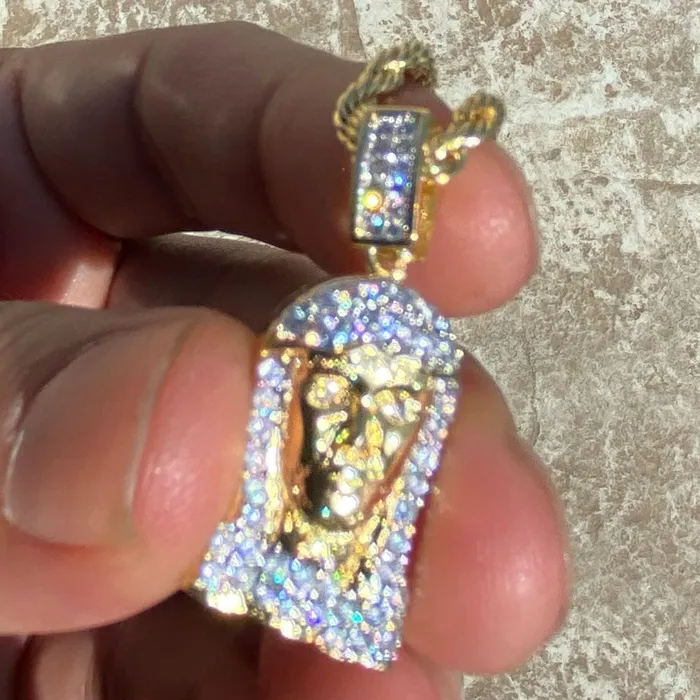 Jesus Head Micro Pave Gold Finish Rope Chain Necklace 24 Bling Cartel Admin Necklaces Jesus Head Micro Pave Gold Finish Rope Chain Necklace 24 Bling Cartel Admin Necklaces