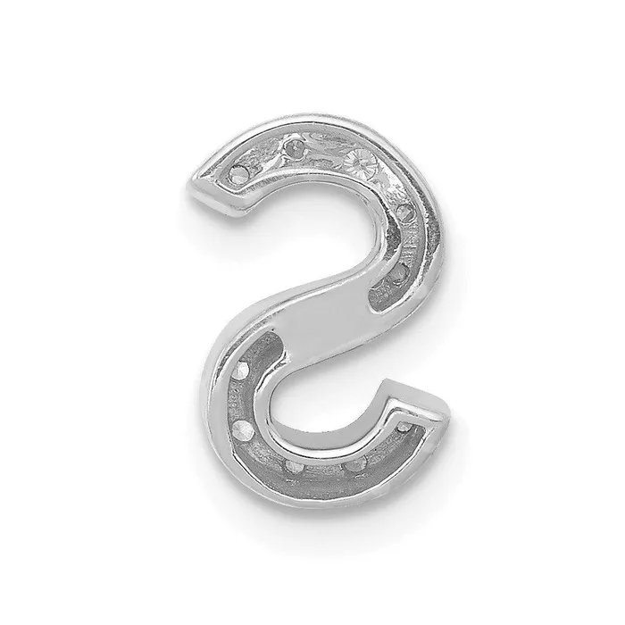 Jewelry Charm Necklaces 14k White Gold Diamond Initial S Charm Jewelry Charm Necklaces 14k White Gold Diamond Initial S Charm
