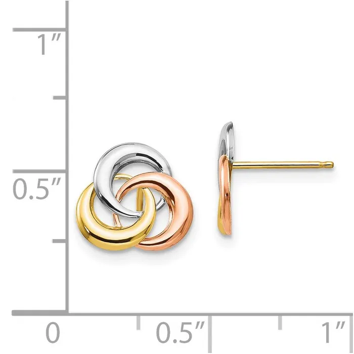 Jewelry Earrings Madi K Kids 14k Tricolor 3 Circle Post Earrings Jewelry Earrings Madi K Kids 14k Tricolor 3 Circle Post Earrings