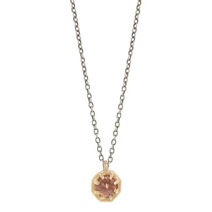Lauren Wolf Jewelry Necklaces Small Garnet Octagon Necklace