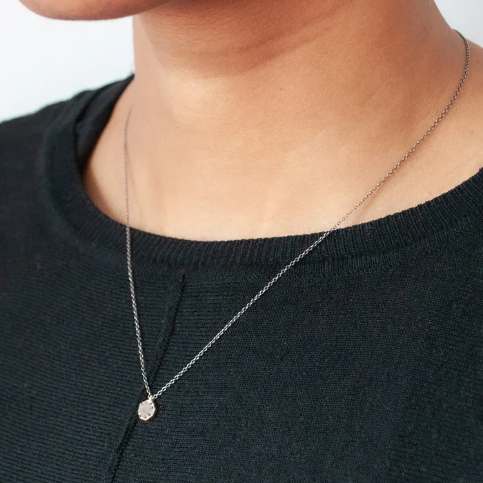 Lauren Wolf Jewelry Necklaces Small Moonstone Octagon Necklace