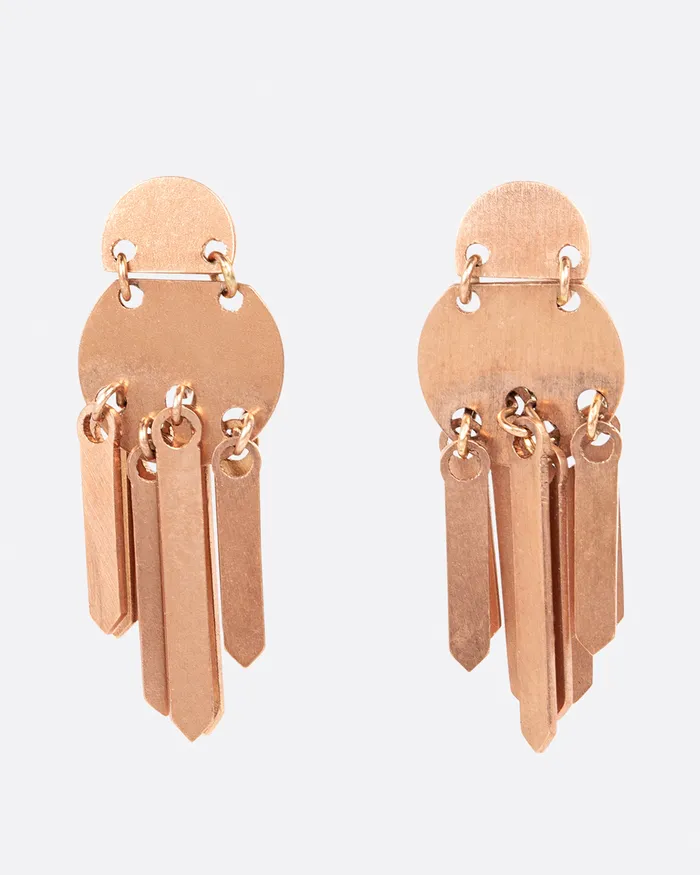 LORI LEVEN Earrings Double Dot Fringe Earrings