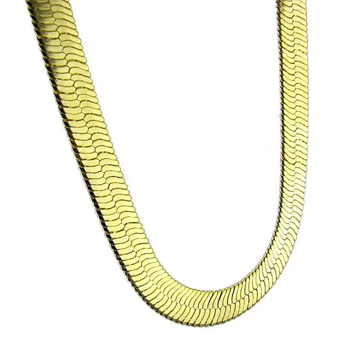 Necklaces 14K Gold Plated Herringbone Chain Necklace 24 x 11mm Bling Cartel Admin Necklaces 14K Gold Plated Herringbone Chain Necklace 24 x 11mm Bling Cartel Admin