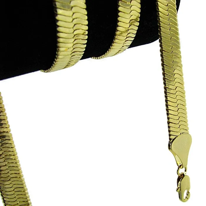 Necklaces 14K Gold Plated Herringbone Chain Necklace 24 x 11mm Bling Cartel Admin Necklaces 14K Gold Plated Herringbone Chain Necklace 24 x 11mm Bling Cartel Admin