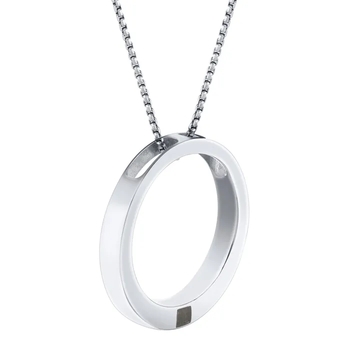 Necklaces closebymejewelry Eternal Circle Cremation Necklace in 14K White Gold