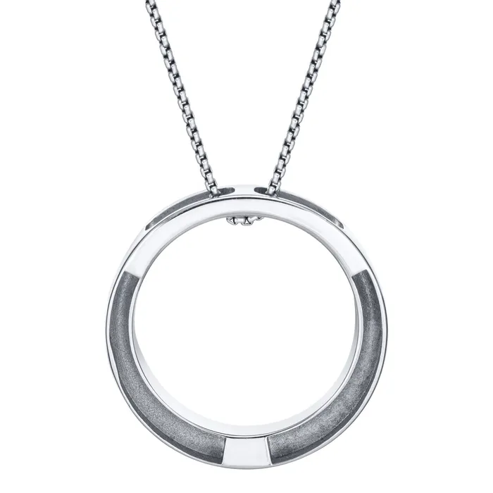 Necklaces closebymejewelry Eternal Circle Cremation Necklace in 14K White Gold