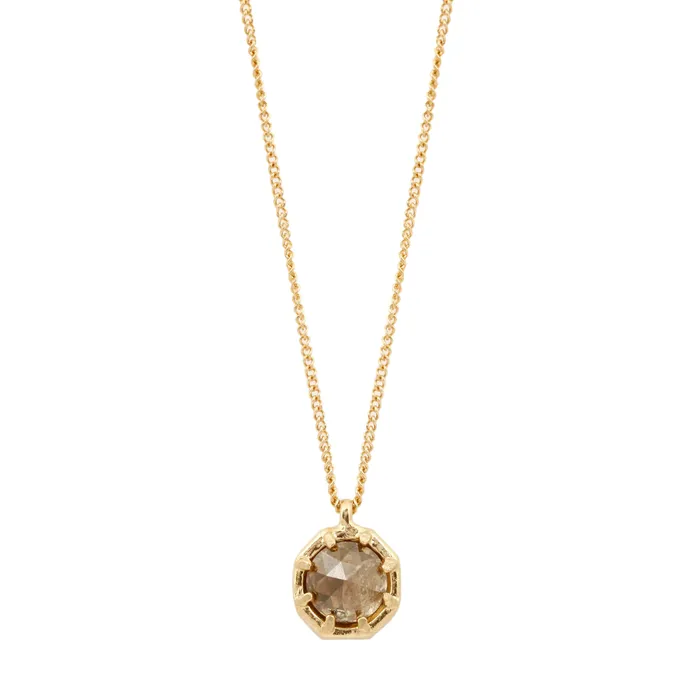 Necklaces Lauren Wolf Jewelry Champagne Diamond Octagon Necklace