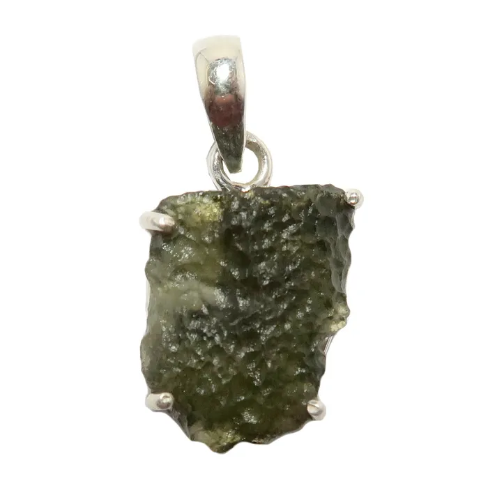 Necklaces Satin Crystals Moldavite Pendant Mini Monster Manifestation Gem Sterling