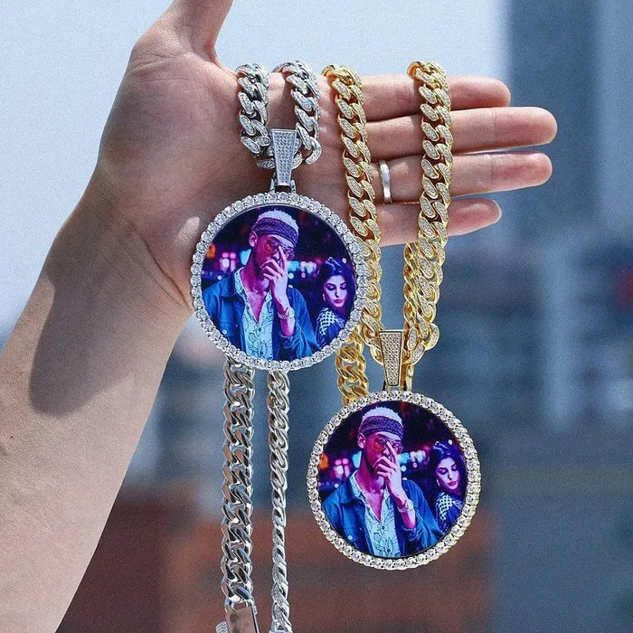 Necklaces VVS Jewelry VVS Jewelry 13MM Cuban Custom Photo Chain