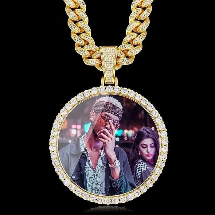 Necklaces VVS Jewelry VVS Jewelry 13MM Cuban Custom Photo Chain