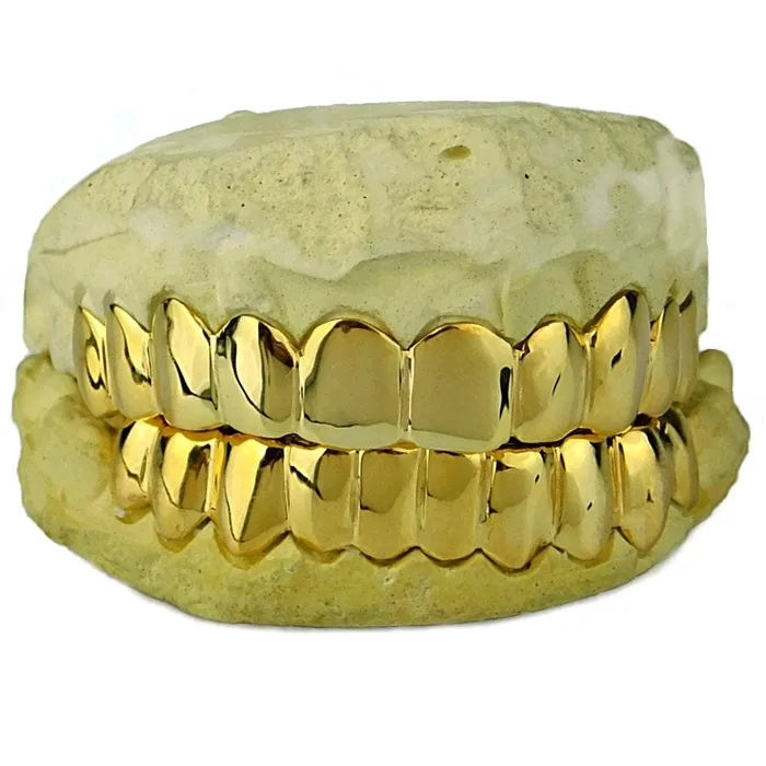 Real Solid 14K Gold Teeth Plain Custom Grillz Bling Cartel Admin PreStyled Sets Real Solid 14K Gold Teeth Plain Custom Grillz Bling Cartel Admin PreStyled Sets
