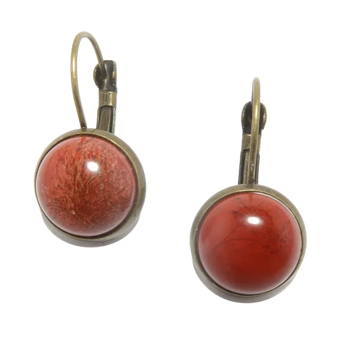 Red Jasper Earrings Root Chakra Stones Antiqued Bronze Satin Crystals Earrings Red Jasper Earrings Root Chakra Stones Antiqued Bronze Satin Crystals Earrings