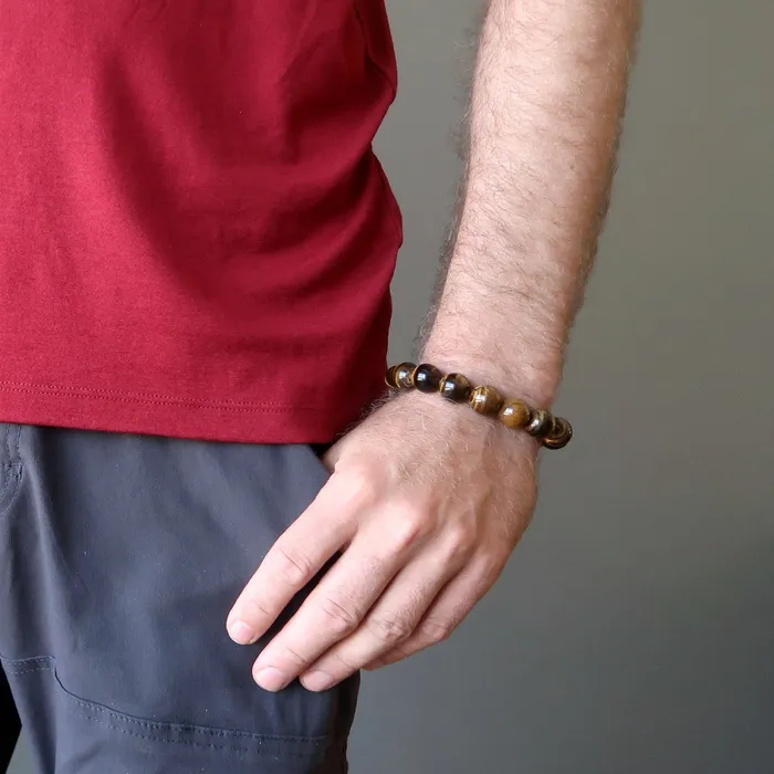Satin Crystals Bracelets Tigers Eye Bracelet Golden Confidence Stone