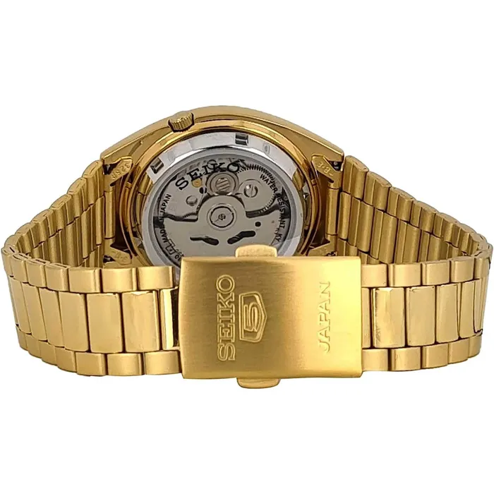 SEIKO Bracelets Seiko Mens Watch Series 5 Automatic Gold Tone Dial Yellow Gold Bracelet SNXC38J5 SEIKO Bracelets Seiko Mens Watch Series 5 Automatic Gold Tone Dial Yellow Gold Bracelet SNXC38J5