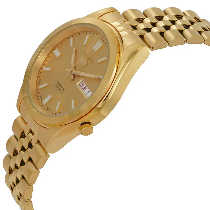 SEIKO Bracelets Seiko Mens Watch Series 5 Automatic Gold Tone Dial Yellow Gold Bracelet SNXC38J5 SEIKO Bracelets Seiko Mens Watch Series 5 Automatic Gold Tone Dial Yellow Gold Bracelet SNXC38J5