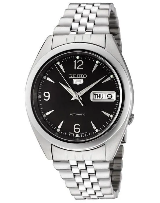 Seiko SNK135K Mens Automatic Stainless Steel Black Dial Watch Seiko Bracelets
