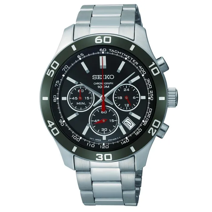Seiko SSB077 Mens Black Dial Stainless Steel Bracelet Chronograph Watch Seiko Bracelets Seiko SSB077 Mens Black Dial Stainless Steel Bracelet Chronograph Watch Seiko Bracelets