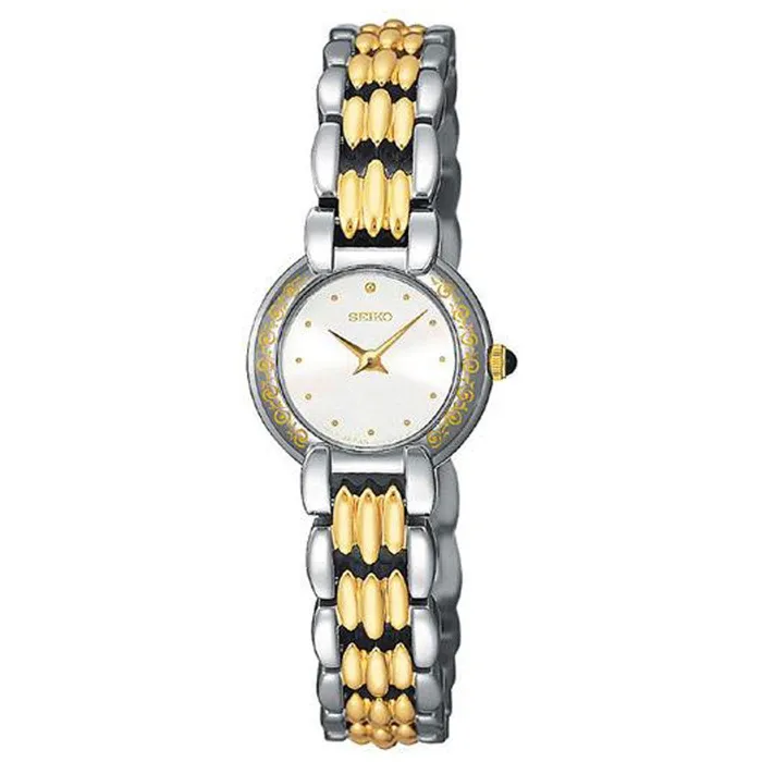Seiko SUJC24 Womens White Dial Two Tone Yellow Gold Steel Bracelet Watch Seiko Bracelets Seiko SUJC24 Womens White Dial Two Tone Yellow Gold Steel Bracelet Watch Seiko Bracelets
