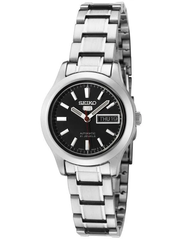 Seiko SYMD95 Womens Automatic Black Dial SS Watch Seiko Watches