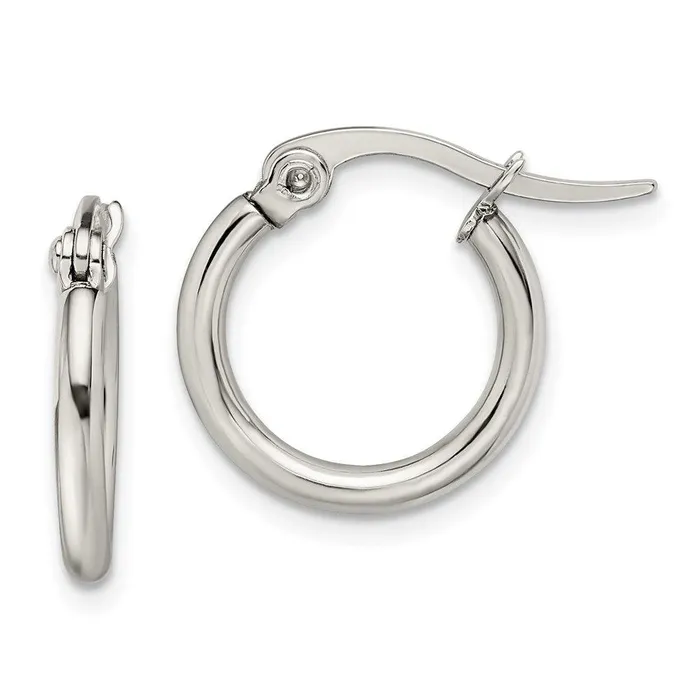 Stainless Steel 1550mm Diameter Hoop Earrings Chisel Earrings