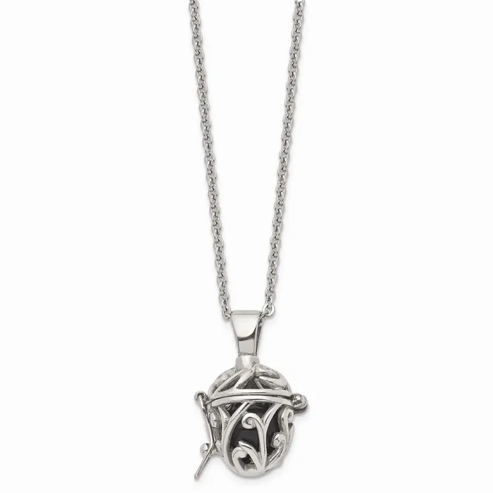 Stainless Steel Black Agate Fancy Pendant Necklace Chisel Necklaces Stainless Steel Black Agate Fancy Pendant Necklace Chisel Necklaces