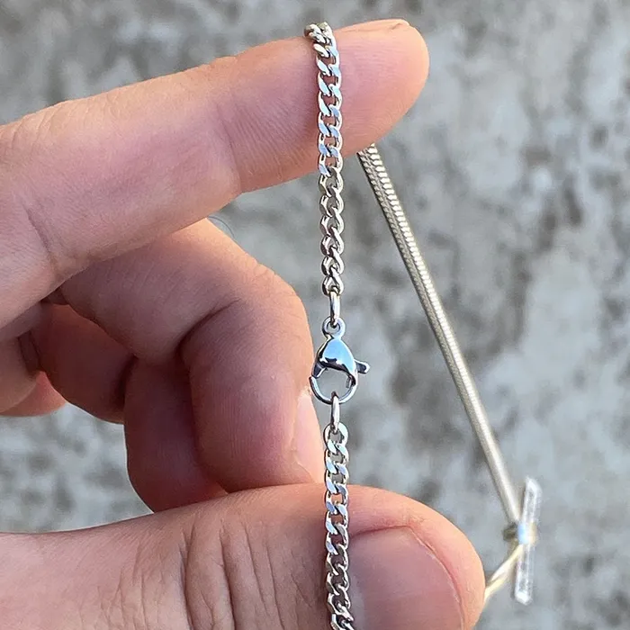 Stainless Steel BLM Rectangle Cuban Link Necklace 24 Bling Cartel Admin Necklaces