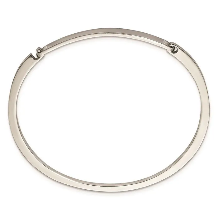 Stainless Steel Polished 2mm ID Bangle Chisel Bracelets Stainless Steel Polished 2mm ID Bangle Chisel Bracelets