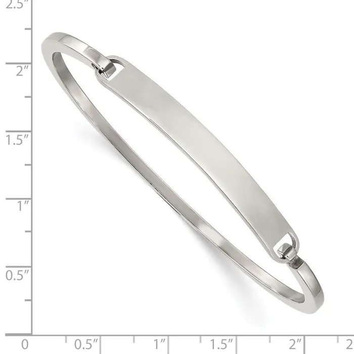 Stainless Steel Polished 2mm ID Bangle Chisel Bracelets Stainless Steel Polished 2mm ID Bangle Chisel Bracelets