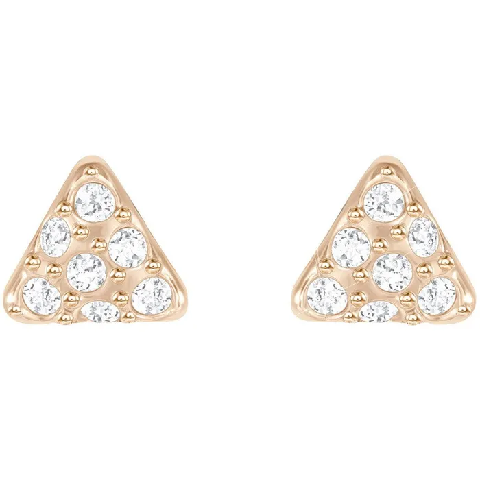 Swarovski Earrings Swarovski Womens Earrings Facet Swan Crystals Pave Rose Gold Pierced 5358058