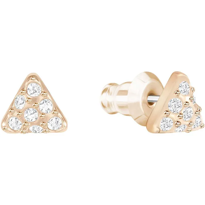 Swarovski Earrings Swarovski Womens Earrings Facet Swan Crystals Pave Rose Gold Pierced 5358058