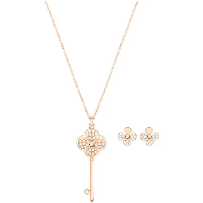 Swarovski Earrings Swarovski Womens Necklace and Earrings Hall Key Motif Rose Gold Plated 5422273 Swarovski Earrings Swarovski Womens Necklace and Earrings Hall Key Motif Rose Gold Plated 5422273